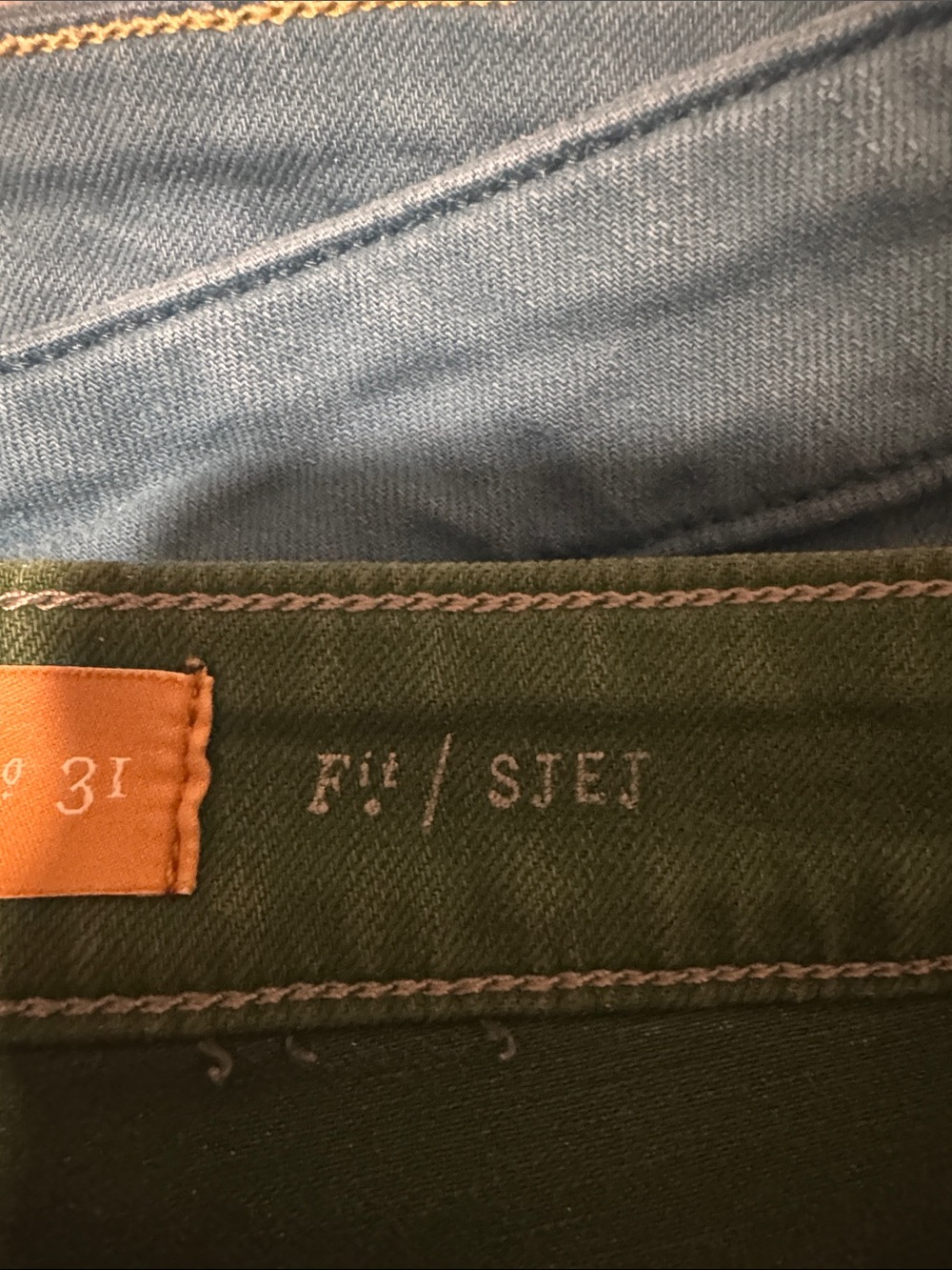 Pilcro and letterpress Green Stretch Slim Straight Jeans w- Size 31/12 - Picture 4 of 6